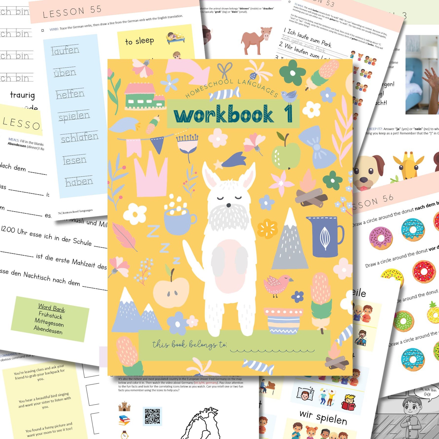 Homeschool German 1 Workbook (PREORDER) image 0